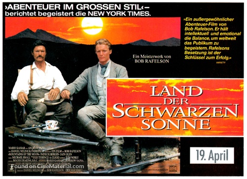 Mountains of the Moon - German Movie Poster