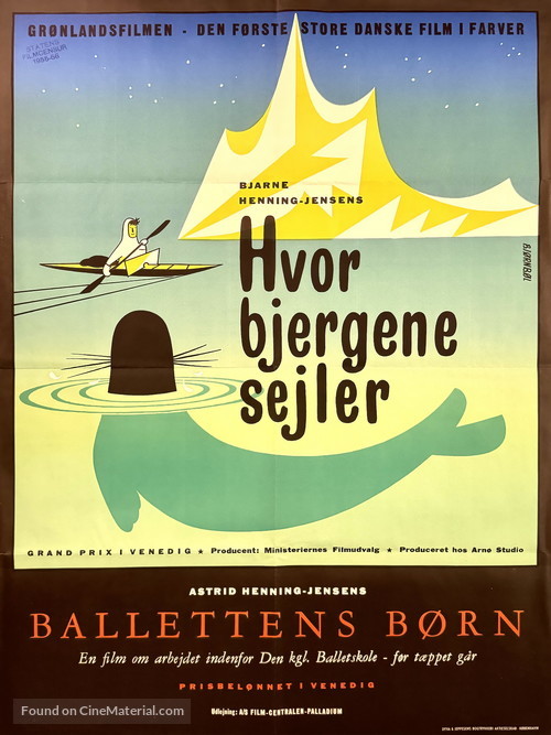 Hvor bjergene sejler - Danish Movie Poster