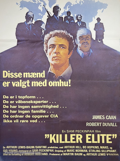 The Killer Elite - Danish Movie Poster