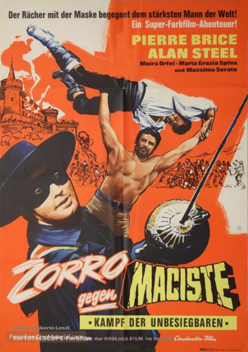 Zorro contro Maciste - German Movie Poster