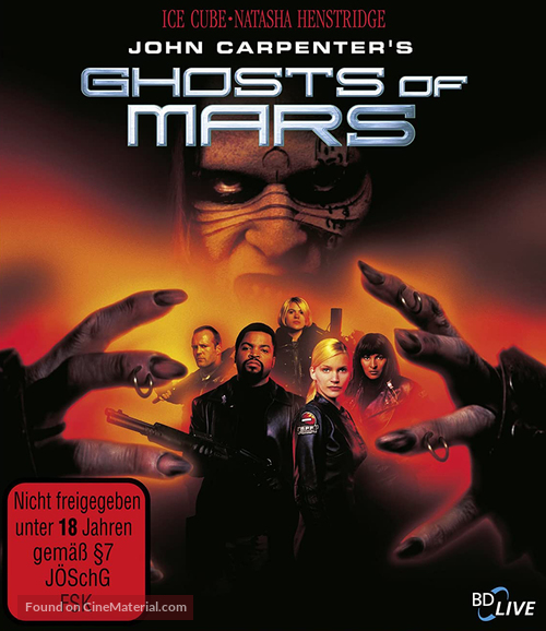 Ghosts Of Mars - German Blu-Ray movie cover