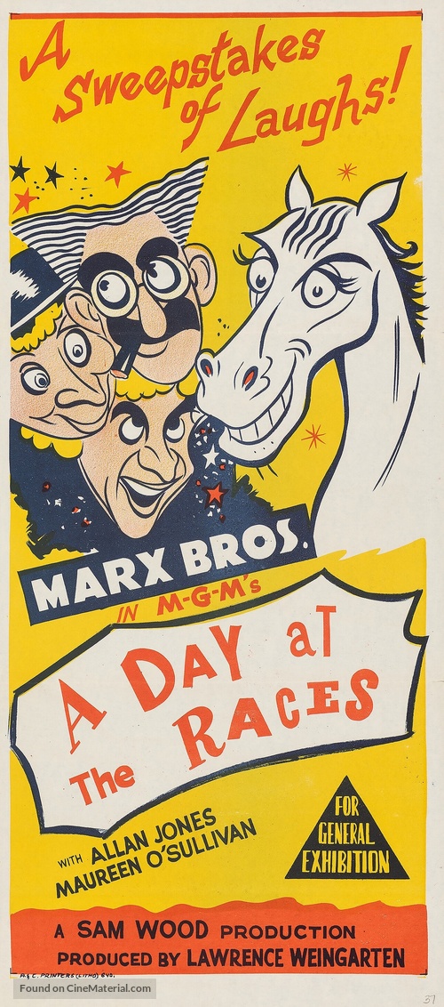 A Day at the Races - Australian Movie Poster