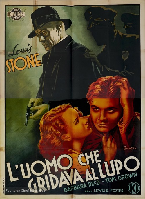 The Man Who Cried Wolf - Italian Movie Poster