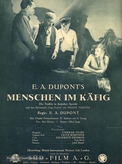 Menschen im K&auml;fig - German poster