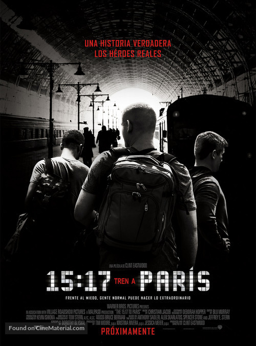 The 15:17 to Paris - Argentinian Movie Poster