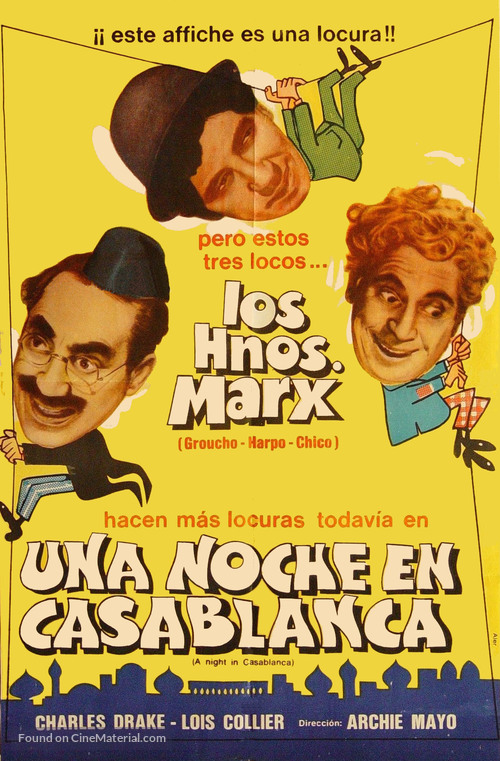 A Night in Casablanca - Argentinian Movie Poster