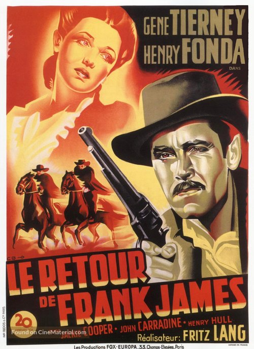 The Return of Frank James - French Movie Poster