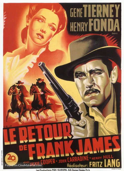 The Return of Frank James - French Movie Poster
