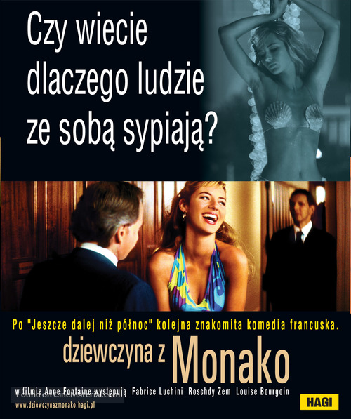 La fille de Monaco - Polish Movie Poster