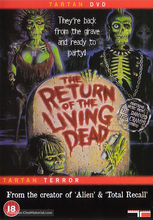 The Return of the Living Dead - British DVD movie cover