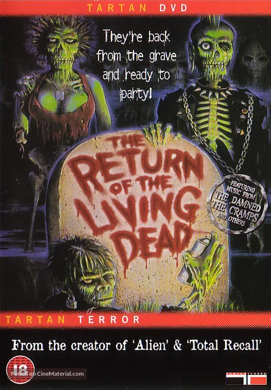 The Return of the Living Dead - British DVD movie cover