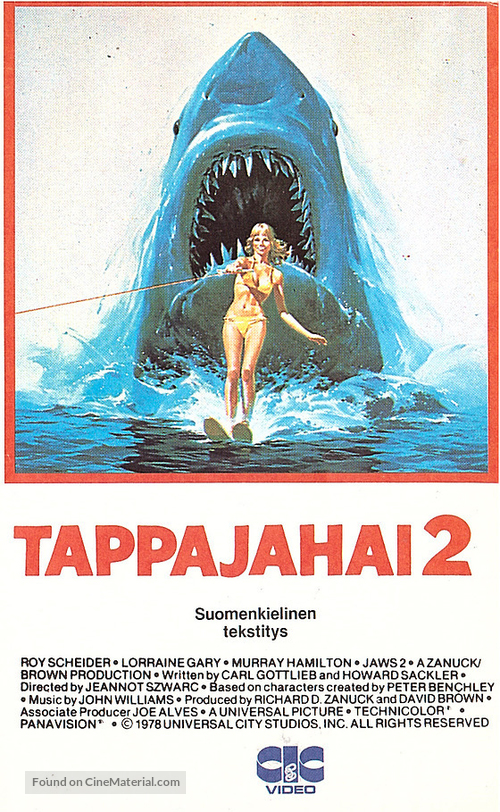 Jaws 2 - Finnish VHS movie cover