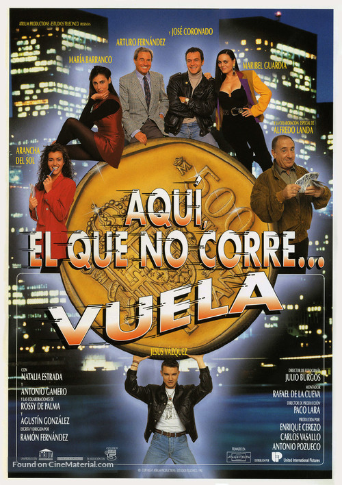 Aqu&iacute;, el que no corre... vuela - Spanish Movie Poster