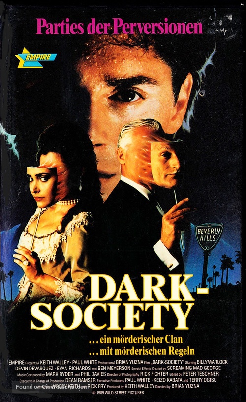 Society - German VHS movie cover