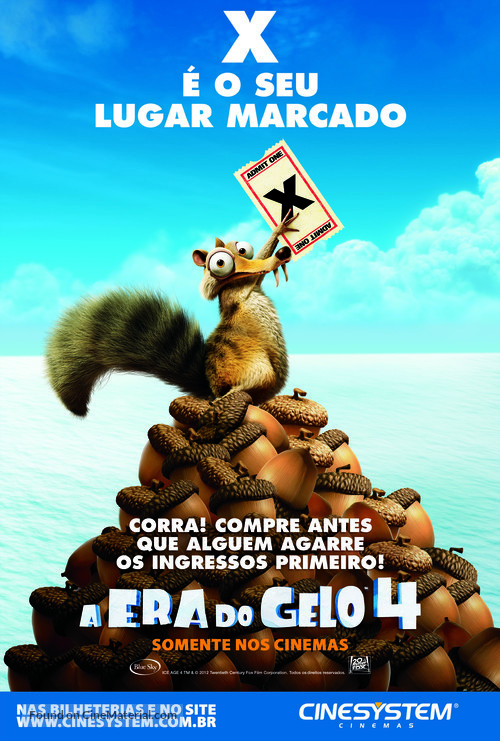 Ice Age: Continental Drift - Brazilian Teaser movie poster