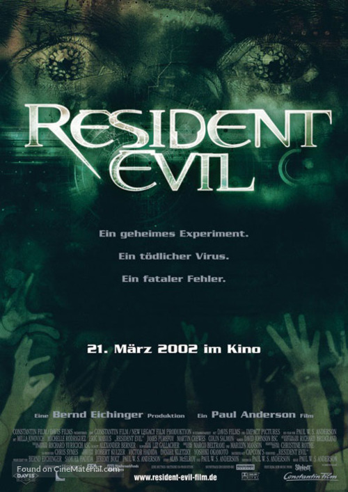 Resident Evil - German Movie Poster