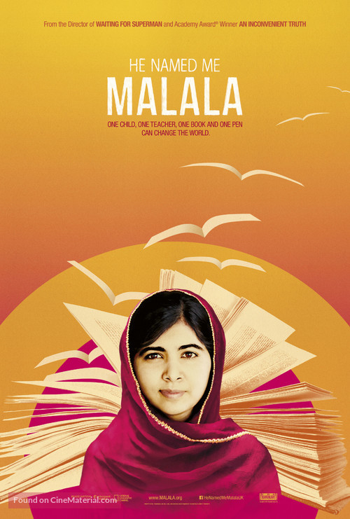 He Named Me Malala - British Movie Poster