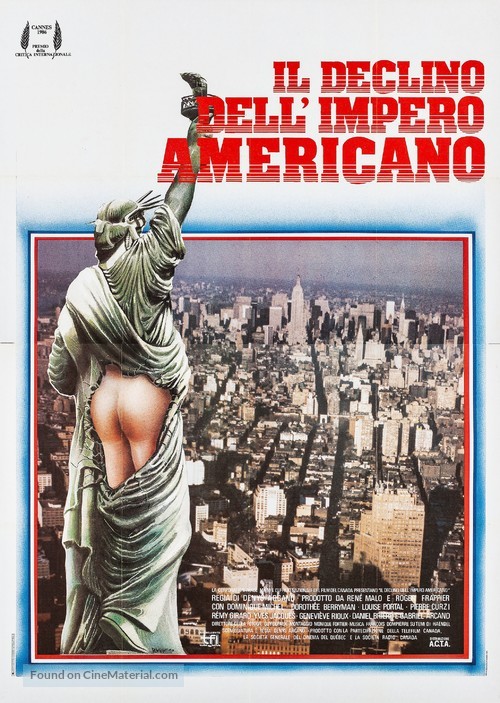 D&eacute;clin de l&#039;empire am&eacute;ricain, Le - Italian Movie Poster