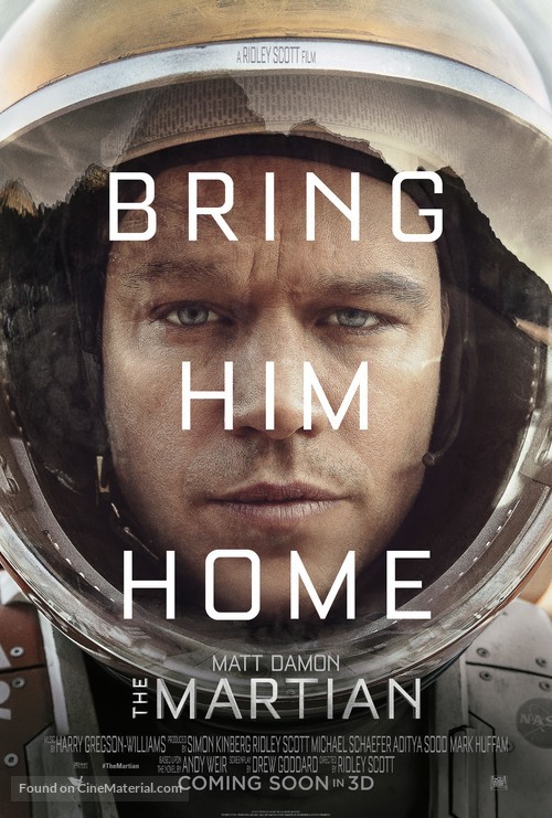 The Martian - British Movie Poster