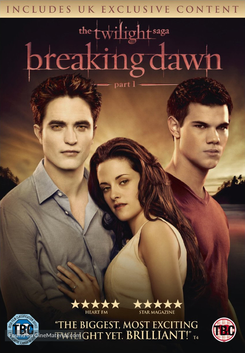 The Twilight Saga: Breaking Dawn - Part 1 - British DVD movie cover