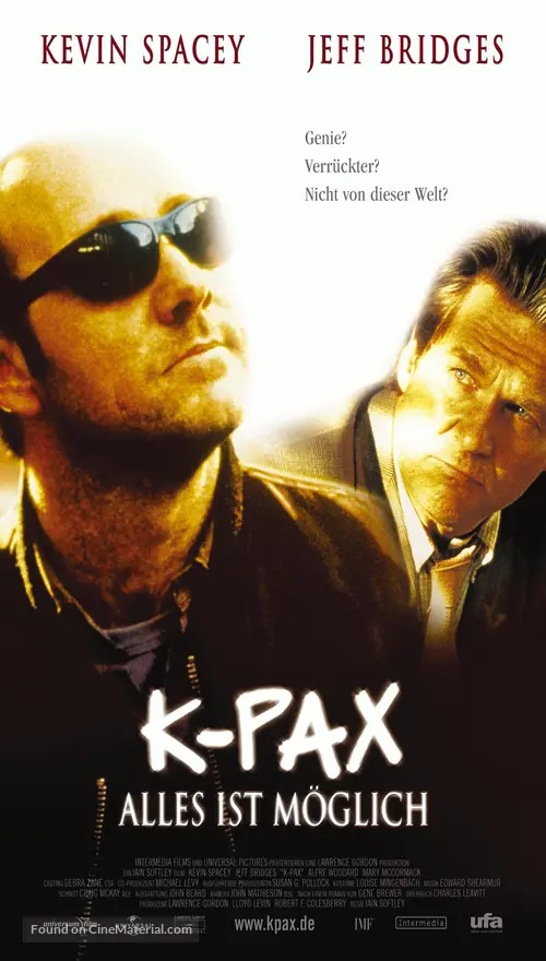 K Pax 2001 German Movie Poster
