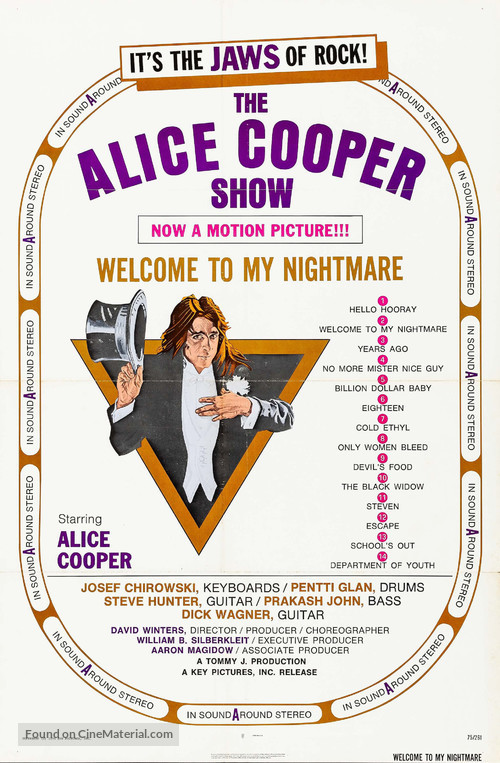 Alice Cooper: Welcome to My Nightmare - Movie Poster