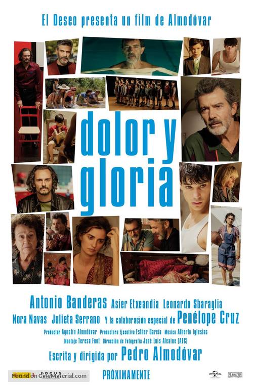 Dolor y gloria - Mexican Movie Poster