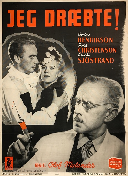 Jag dr&auml;pte - Danish Movie Poster