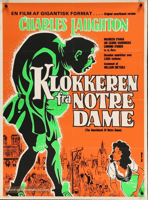 The Hunchback of Notre Dame - Danish Movie Poster