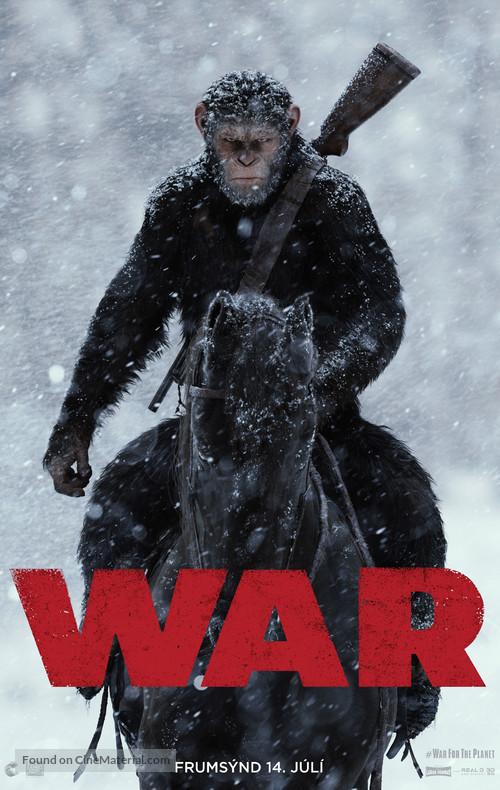 War for the Planet of the Apes - Icelandic Movie Poster