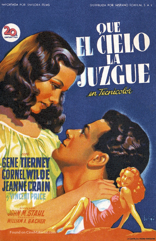 Leave Her to Heaven - Spanish Movie Poster