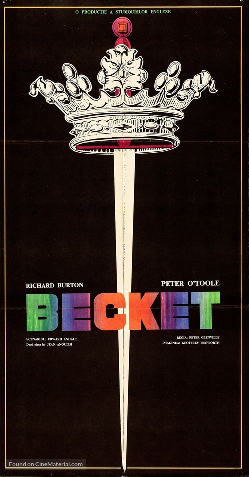 Becket - Romanian Movie Poster