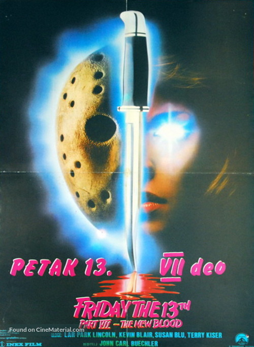 Friday the 13th Part VII: The New Blood - Yugoslav Movie Poster