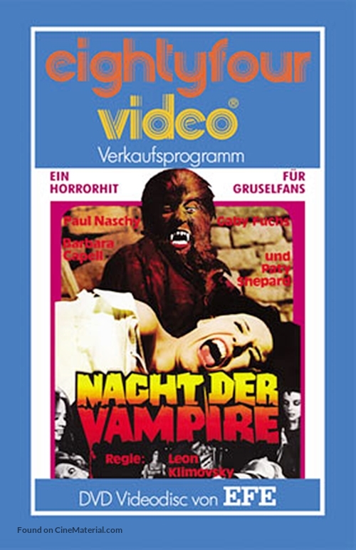 La noche de Walpurgis - German DVD movie cover