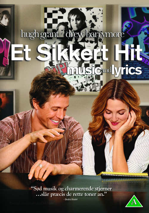 Music and Lyrics - Danish DVD movie cover