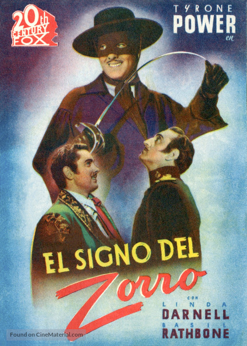 The Mark of Zorro - Spanish Movie Poster