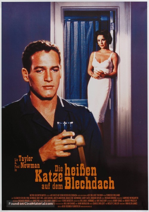 Cat on a Hot Tin Roof - German Movie Poster