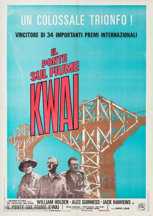 The Bridge on the River Kwai - Italian Re-release movie poster