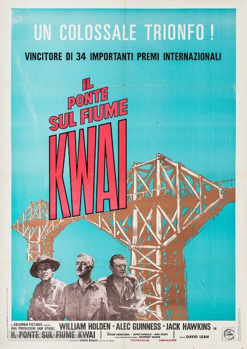 The Bridge on the River Kwai - Italian Re-release movie poster