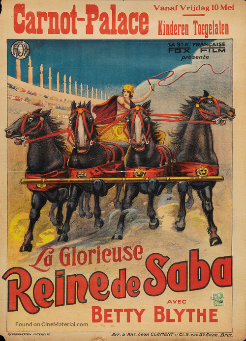The Queen of Sheba - Belgian Movie Poster