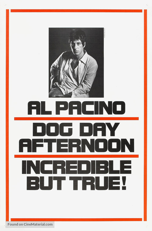 Dog Day Afternoon - Advance movie poster