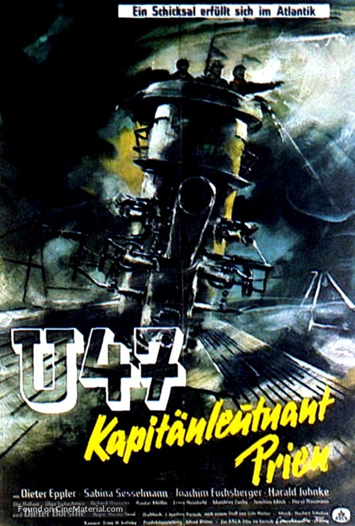 U47 - Kapit&auml;nleutnant Prien - German Movie Poster
