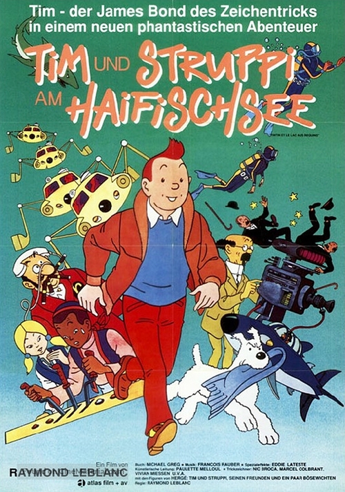 Tintin et le lac aux requins - German Movie Poster