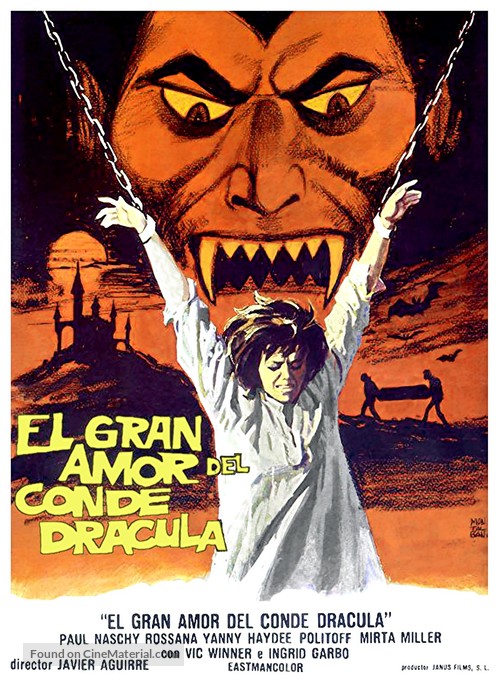 El gran amor del conde Dr&aacute;cula - Spanish Movie Poster