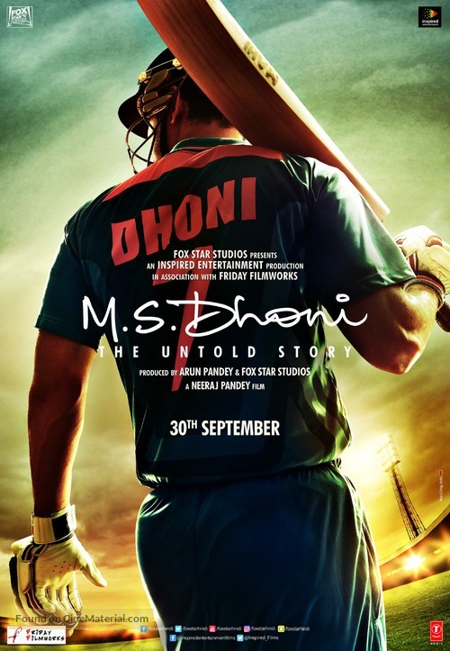 M.S Dhoni: The Untold Story - Indian Movie Poster