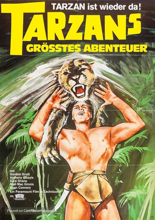 Tarzan&#039;s Greatest Adventure - German Re-release movie poster