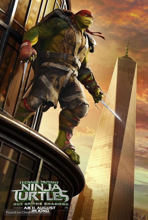 Teenage Mutant Ninja Turtles: Out of the Shadows - German Movie Poster
