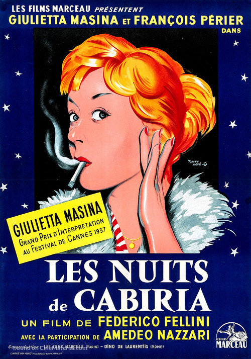Le notti di Cabiria - French Movie Poster