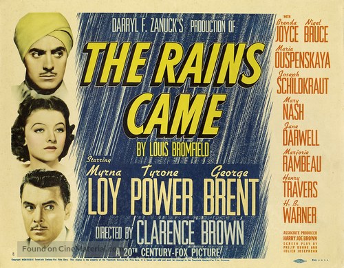 The Rains Came - Movie Poster