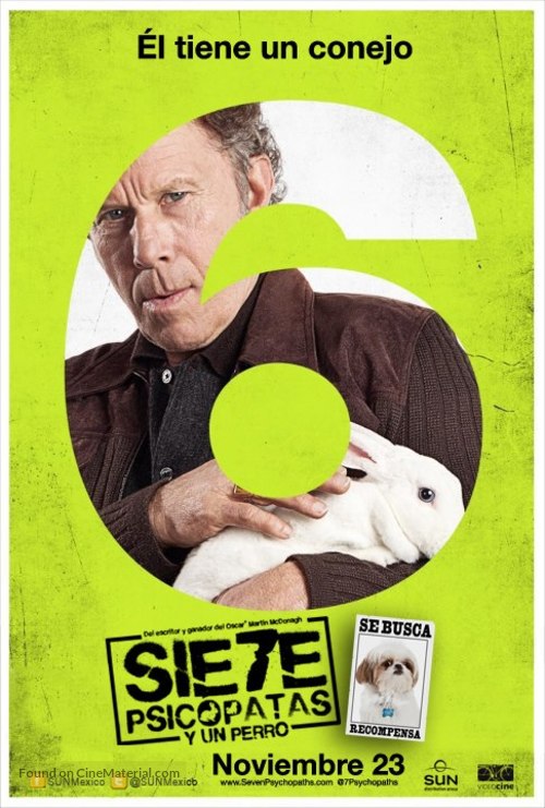 Seven Psychopaths - Mexican Movie Poster